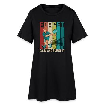 Oubliez ça : Quiet Smash Tennis - Robe T-shirt Femme - noir - Devant
