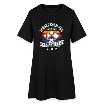 Forged Calm and Smash It Retro - Women’s T-Shirt Dress - black - Front