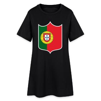 Portugal - Robe T-shirt Femme - noir - Devant