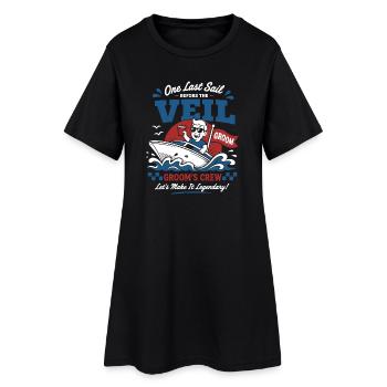 Speech de la fête Llama Not Drama - Robe T-shirt Femme - noir - Devant