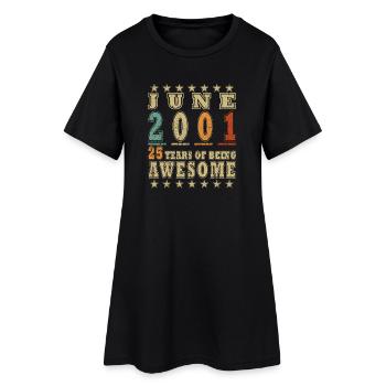 25e anniversaire cadeau Légende du Millésime de juin 2001 - Robe T-shirt Femme - noir - Devant