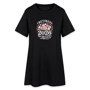 Fleur 2026 retirée - Robe T-shirt Femme - noir - Devant