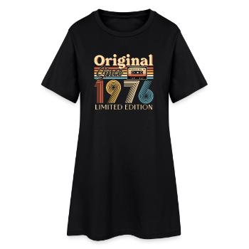 50e anniversaire, 50 ans - Robe T-shirt Femme - noir - Devant