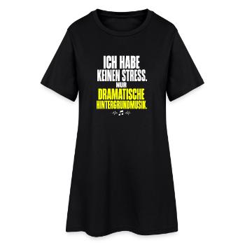Dramatische Hintergrundmusik Meme - Frauen T-Shirt-Kleid - Schwarz - Vorne