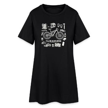 I'll Be In My Office – MTB Rider Statement - Frauen T-Shirt-Kleid - Schwarz - Vorne