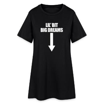 Femmes enceintes avec de petits mais grands rêves - Robe T-shirt Femme - noir - Devant