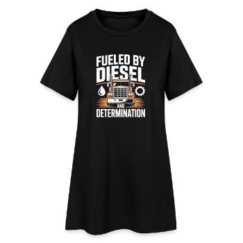 Conducteur professionnel Camion Camion Diesel - Robe T-shirt Femme - noir - Devant