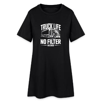 No Road No Problems Truck Fahrer Berufskraftfahrer - Frauen T-Shirt-Kleid - Schwarz - Vorne
