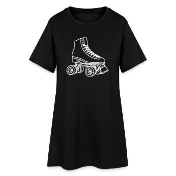 Roller Skates Drawing - Women’s T-Shirt Dress - black - Front
