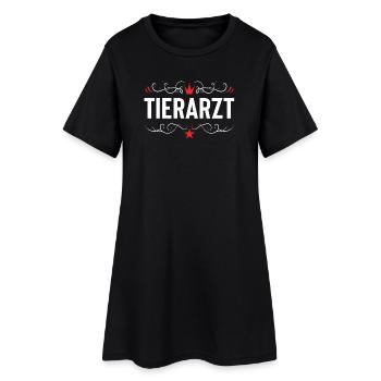 Tierarzt Beruf - Frauen T-Shirt-Kleid - Schwarz - Vorne