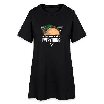 Les tacos, c’est tout - Robe T-shirt Femme - noir - Devant