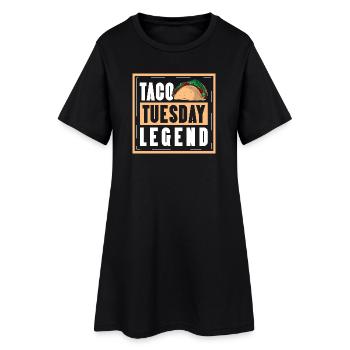 Légende du mardi du taco - Robe T-shirt Femme - noir - Devant