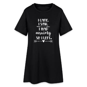 Je suis venu, j’ai vu que j’avais de l’anxiété - Robe T-shirt Femme - noir - Devant