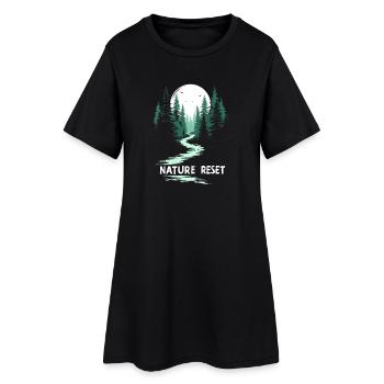 Errer lentement Marcher lentement Forêt - Robe T-shirt Femme - noir - Devant