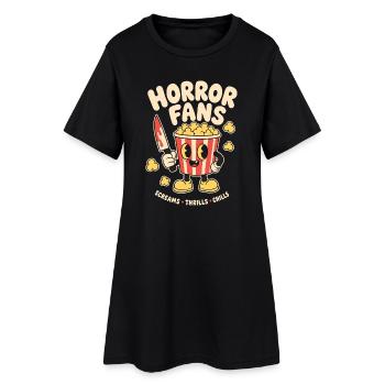Horror Fans Screams Thrills Chills - Women’s T-Shirt Dress - black - Front