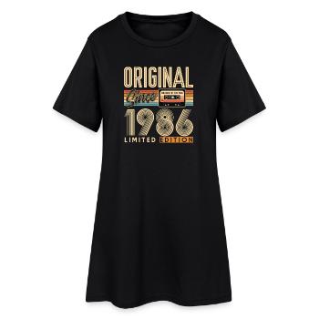 40e anniversaire, 40 ans - Robe T-shirt Femme - noir - Devant