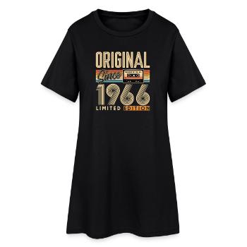 60e anniversaire, 60 ans - Robe T-shirt Femme - noir - Devant