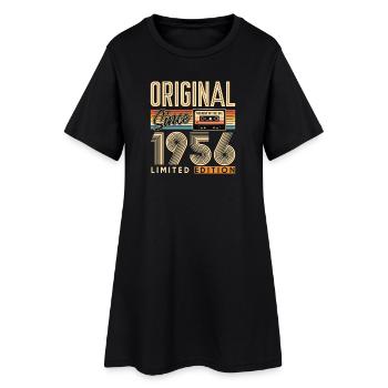 70e anniversaire, 70 ans - Robe T-shirt Femme - noir - Devant