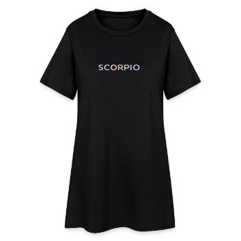 Pastel Scorpio Glyphs - Women’s T-Shirt Dress - black - Front