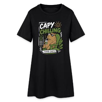 Jours Froids et Glacials - Robe T-shirt Femme - noir - Devant