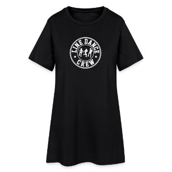 Line Dance Line Dancing Line Dancer Geschenke - Frauen T-Shirt-Kleid - Schwarz - Vorne