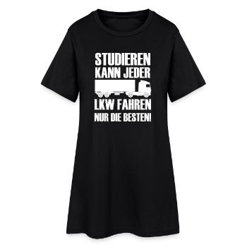 Studieren kann jeder LKW fahren nur die besten  - Frauen T-Shirt-Kleid - Schwarz - Vorne
