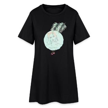 Design de plage Ocean Breeze, élégante ligne côtière - Robe T-shirt Femme - noir - Devant