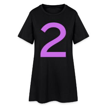 2 - Robe T-shirt Femme - noir - Devant