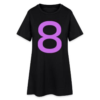 8 - Robe T-shirt Femme - noir - Devant