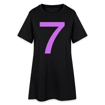 7 - Women’s T-Shirt Dress - black - Front