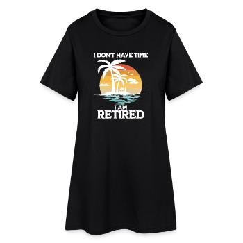 Retraité sans temps - Robe T-shirt Femme - noir - Devant