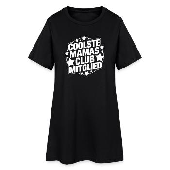 Coolste Mamas Club Mitglied - Frauen T-Shirt-Kleid - Schwarz - Vorne