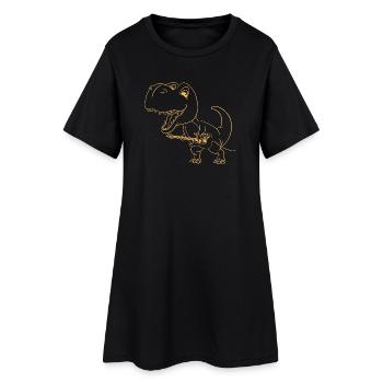 Dinosaur Guitar T-Shirt Cadeau Humour - Robe T-shirt Femme - noir - Devant