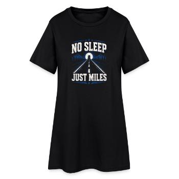 Chauffeur de camion - Pas de sommeil, juste des kilomètres - Robe T-shirt Femme - noir - Devant
