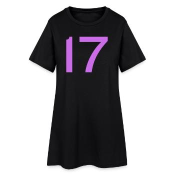 17 - Robe T-shirt Femme - noir - Devant