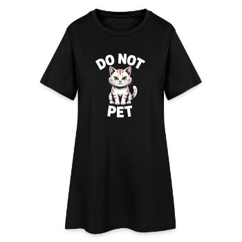 Ne caressez pas l’introverti à distance calme et antisocial - Robe T-shirt Femme - noir - Devant