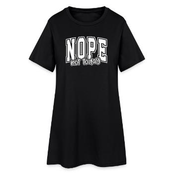 Non, pas aujourd’hui, cadeau graphique audacieux motivation - Robe T-shirt Femme - noir - Devant