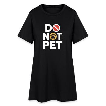Ne caressez pas l’introverti à distance calme et antisocial - Robe T-shirt Femme - noir - Devant