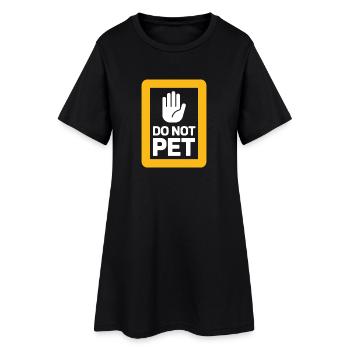 Ne caressez pas l’introverti à distance calme et antisocial - Robe T-shirt Femme - noir - Devant