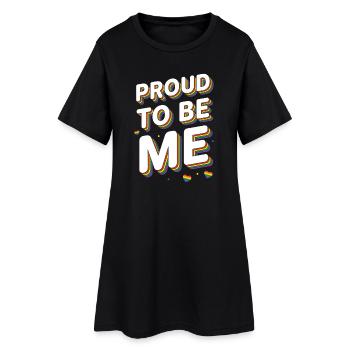 Mois de la fierté LGBT - Fier d’être moi - Robe T-shirt Femme - noir - Devant