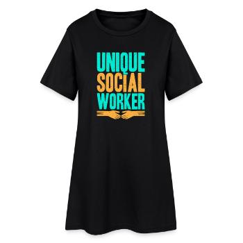 Citation d’assistant social : Unique Social Work - Robe T-shirt Femme - noir - Devant
