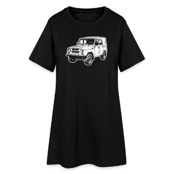 UAZ off-road vehicle (difference image) - Women’s T-Shirt Dress - black - Front