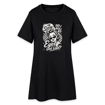 Eye Roll Pinup Humor - Frauen T-Shirt-Kleid - Schwarz - Vorne