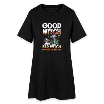  Good Witch Bad Witch Depends On The Day Lustige - Frauen T-Shirt-Kleid - Schwarz - Vorne