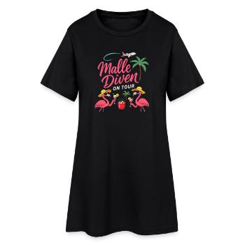 Malle Divas en tournée Fête féminine Flamingo à Majorque - Robe T-shirt Femme - noir - Devant