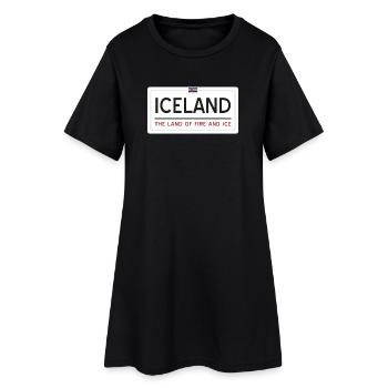 Panneau islandais - Robe T-shirt Femme - noir - Devant