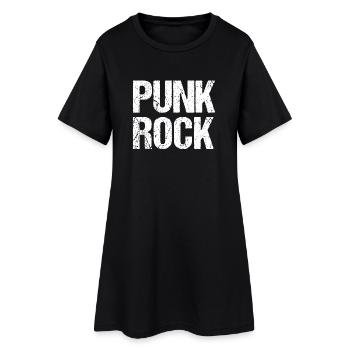 Typographie dégradée du punk rock - Robe T-shirt Femme - noir - Devant