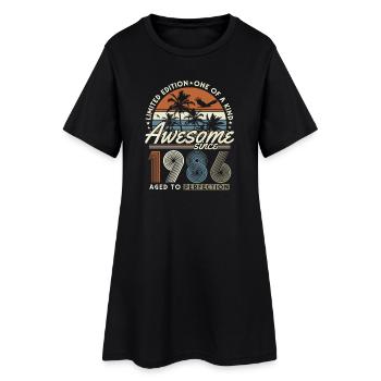 Cadeau vintage rétro pour le 40e anniversaire vintage 1986 - Robe T-shirt Femme - noir - Devant