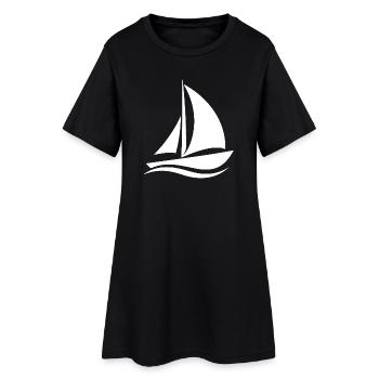 Voilier - Robe T-shirt Femme - noir - Devant