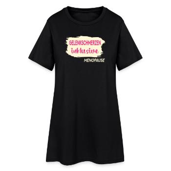 GELENKSCHMERZEN WECHSELJAHRE MENOPAUSE - Frauen T-Shirt-Kleid - Schwarz - Vorne
